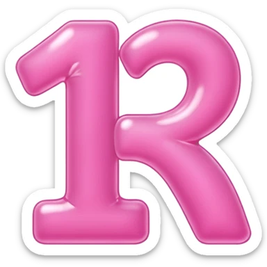 Happy 13th birthday (pink sign with bubble letters) sticker