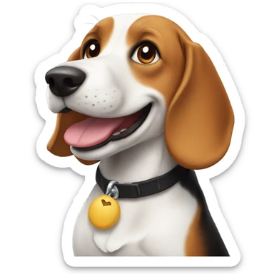 Beagle smiling sticker