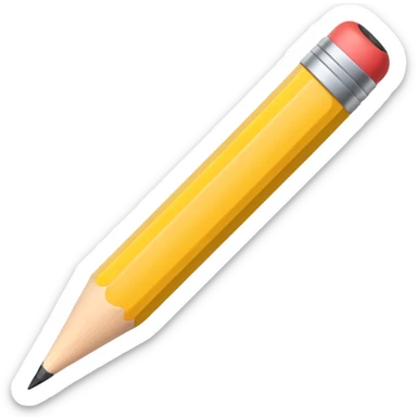 Lapiz de escribir con borra sticker