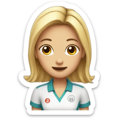 bowling girl sticker