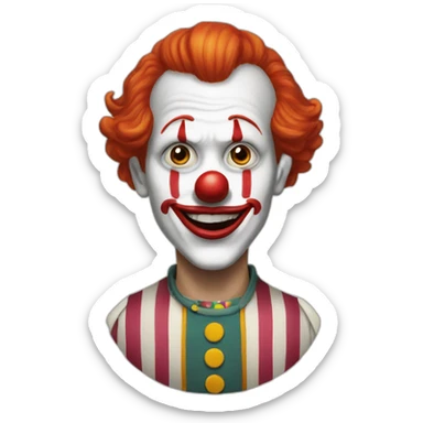It the clown Red-haired sticker