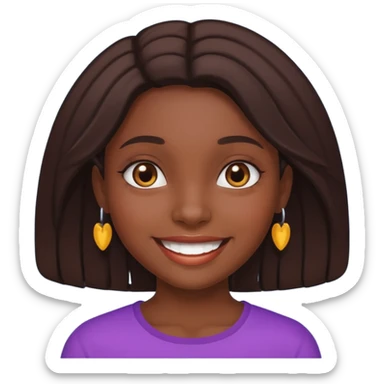 portrait of a dark-skinned girl sticker