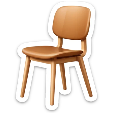 danish design chair wood sticker