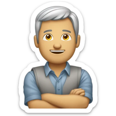 hombres hablando de negocios toma esta imagen y luego mejora los ojos sticker