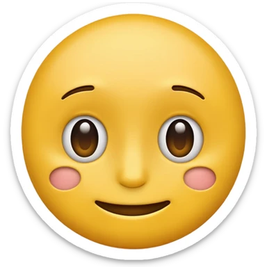 plain yellow emoji face, no shadows, no details, simple lines, locked in meme expression sticker
