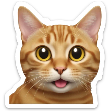 cat with tongue out silly sticker