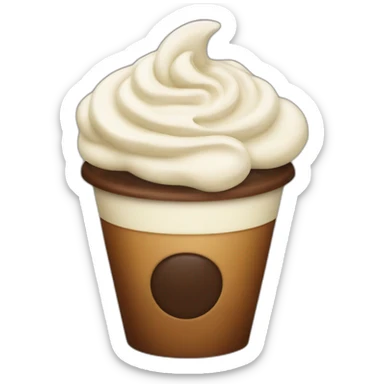 Coffee with cream sticker