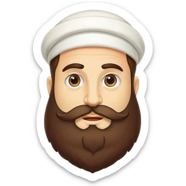 Traditional Jewish big beard guy sticker