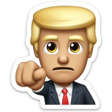 Donald Trump giving the thumbs down sticker