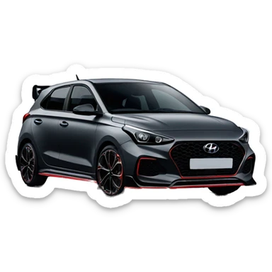 Hyundai i20 n black sticker