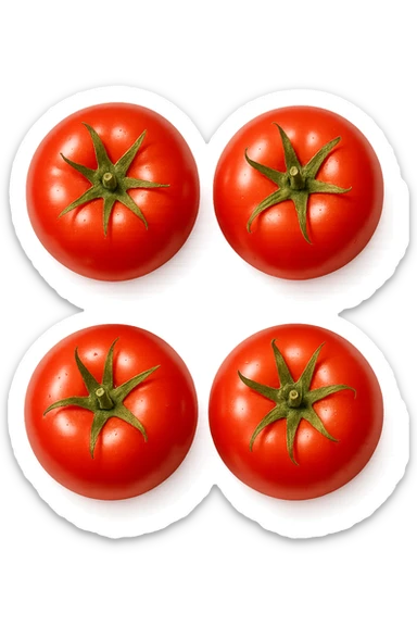 pomodoro visti dall'alto iperrealistiche 4k sticker