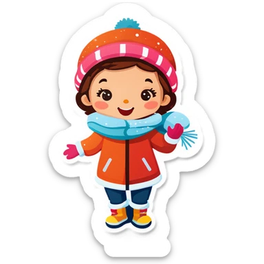 Kids snow sticker
