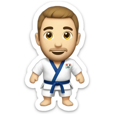 Judoka qui fait un étranglement sticker