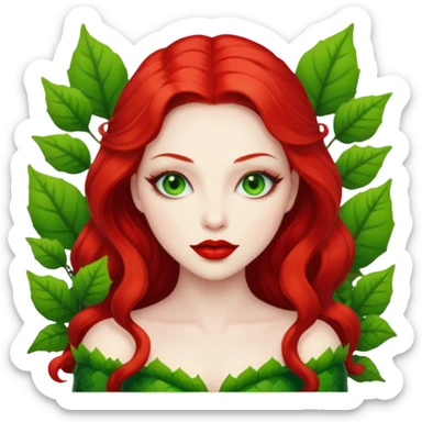 poison ivy face only sticker