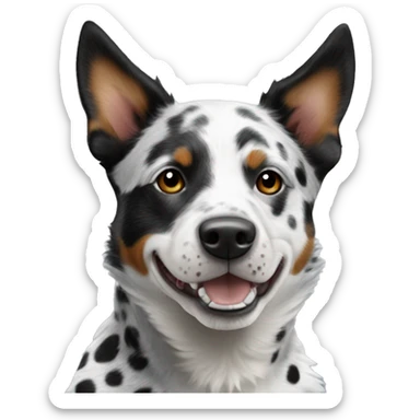 Black and white spotted Australian cattle dog sticker