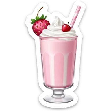 Strawberry milkshake sticker