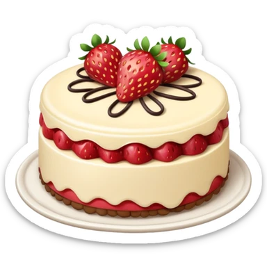Strawberry cheesecake with chocolate curls sticker