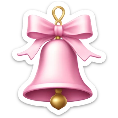 Light pink Christmas bells sticker