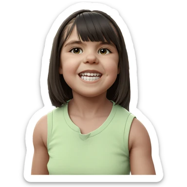 girl in sleeveless shirt outdoors sticker