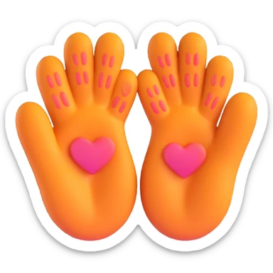 cat paw making Korean finger heart gesture, two paw fingers forming small heart shape, soft fur texture, warm lighting, kawaii aesthetic, minimal clean composition sticker