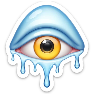 surreal dali style melting eye sticker