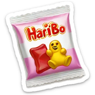 Packet of haribo sticker