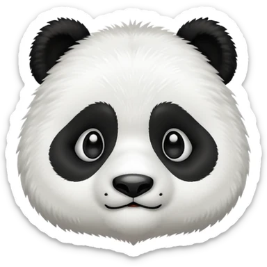 cute panda emoji with a cool expression, flat digital style, isolated on white background, emoji icon style sticker