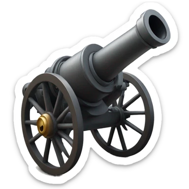 Cannon fire sticker