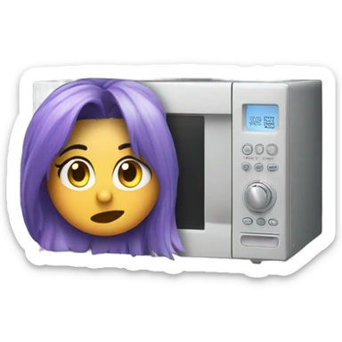 a person playing my little pony games on a microwave sticker