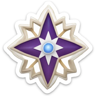 create an emoji that represents the Bahá'í Faith, similar to the religious symbols for Christianity (✝️), Judaism (✡️), and Islam (☪️). The Bahá'í symbol should feature a nine-pointed star, which is a key symbol in the Bahá'í Faith sticker