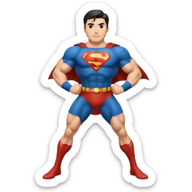 super man with leg sticker