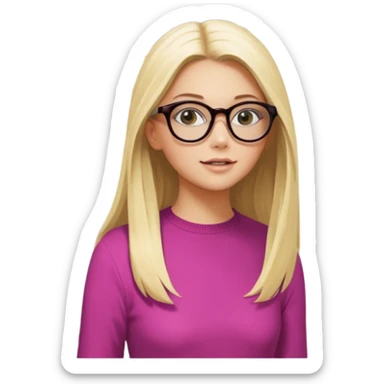 je voudrai un emoji d'une fille aux cheveux longs et blonds avec des lunettes entrain de découper, une entrain de faire un jeu de société, une qui cuisine, sticker