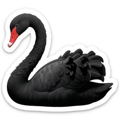 A black swan sticker