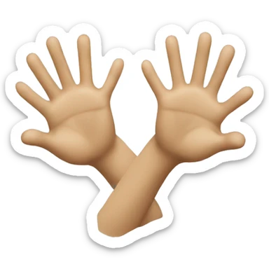 Two hands high five  sticker