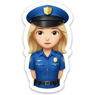 Une fille déguiser en policière Skinner se penche sticker