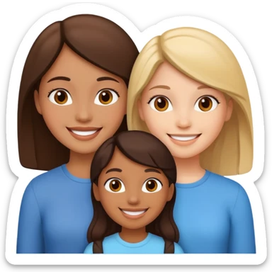 three girls besties  sticker