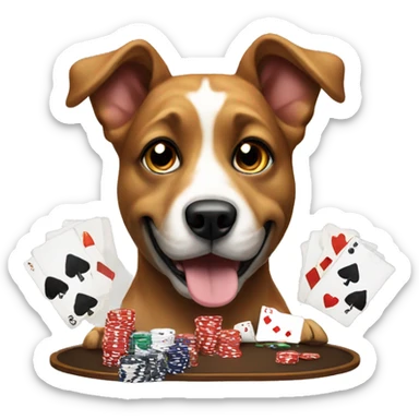 Dogs playing poker sticker