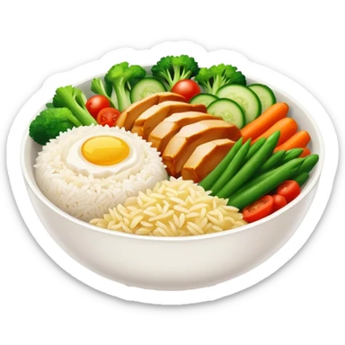 Chicken rice bowl sticker