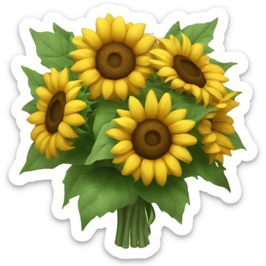 Bouquet of sunflowers sticker