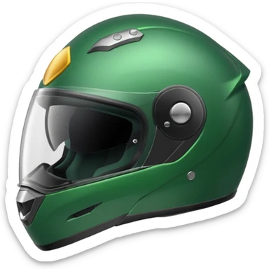 green motorcycle helmet sticker