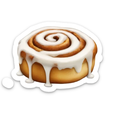 cinnamon roll with icing  sticker