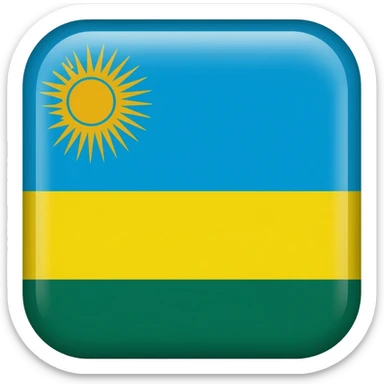 Saint Rwanda emoji flag sticker