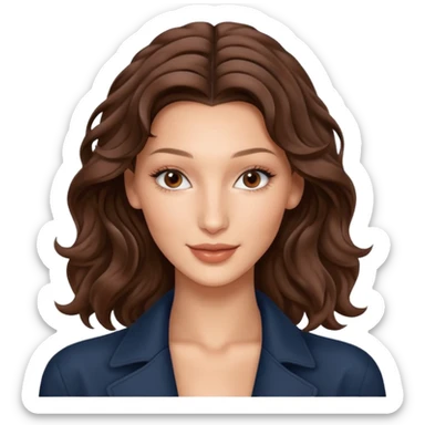 Bella hadid wavy hair sticker