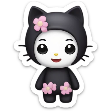 Kuromi hello kitty sticker