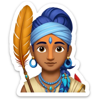 Krishna Feather sticker