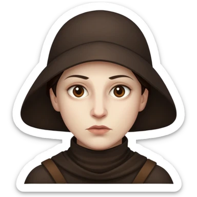 museum robber face sticker