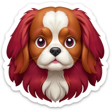 ruby colored king charles cavalier sticker