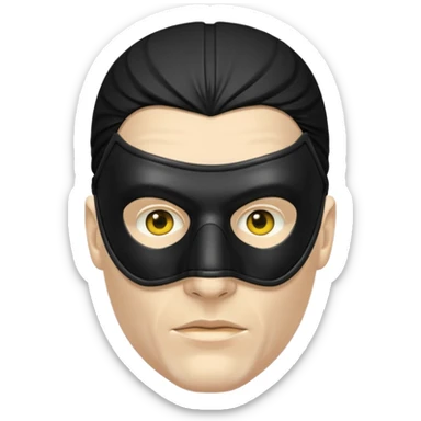 bdsm slave black leather fullhead mask, no metallic details on a white man, no gold, no metal, no yellow sticker