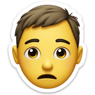 Sad face with one tear drop  sticker