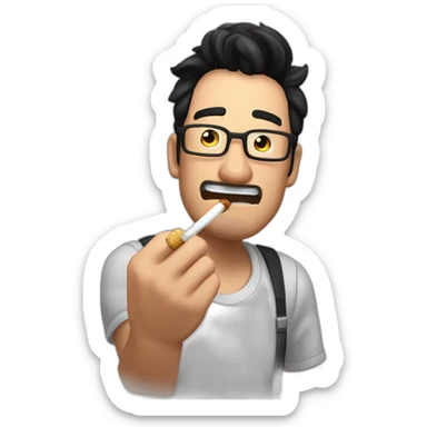 Mark "Markiplier" Fischbach holding a cigarette sticker